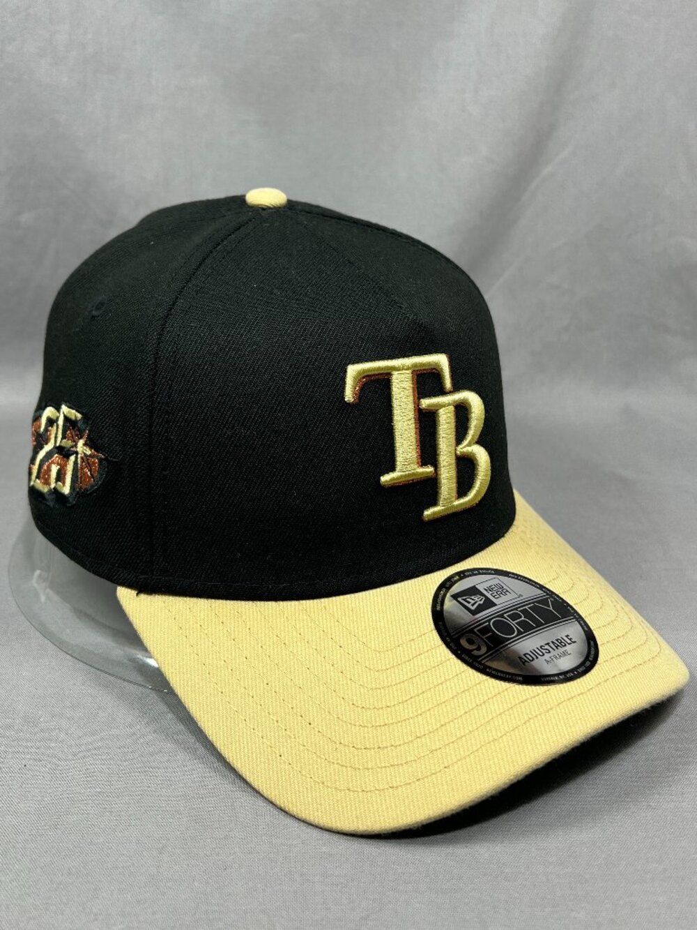 Tampa Bay Rays New Era 9forty 25th Anniversary Hat MLB Black Gold Snapback Cap